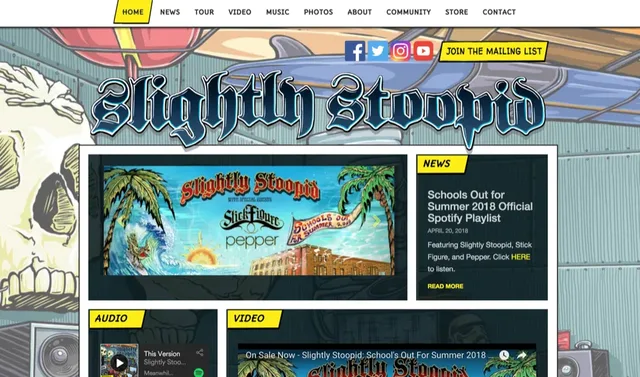 slightlystoopid.com website