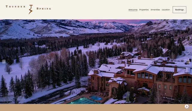 thunderspringrentals.com website